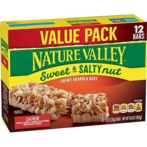 Nature Valley Cashew Sweet &Amp; Salty Nut Granola Bars 12 Piece Box