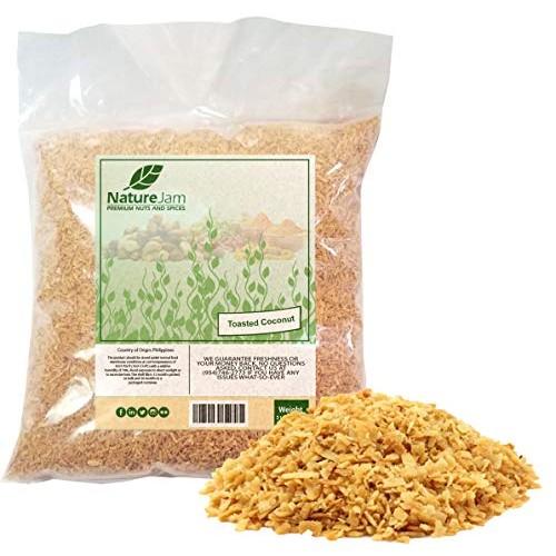 Toasted Coconut Flakes 2 Pounds - Desiccated Coconut Color-Brown