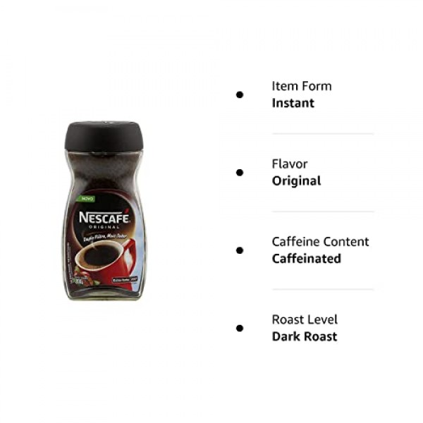 Nescafe dark roast original Instant Coffee,7 Ounce (Pack of 2)