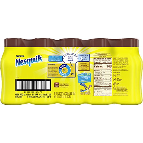 Nesquik Ready To Drink Milk, Chocolate, 8 Ounce., 10 Count