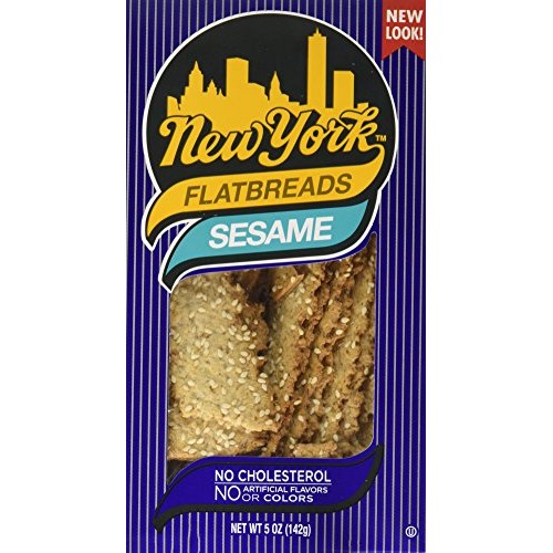 New York All Natural Flatbreads, Sesame, 5 Ounce Pack Of 12