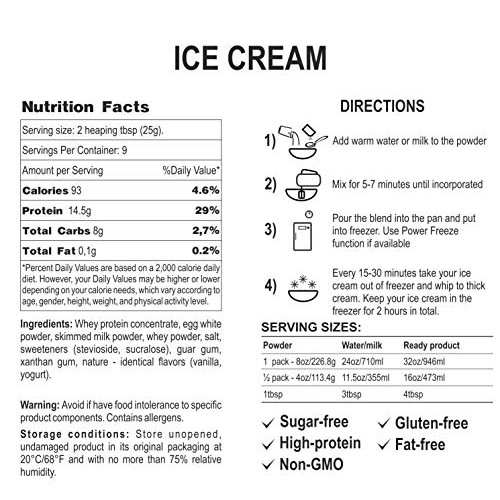 Sugar Free Ice Cream Mix – Keto Diet Friendly, Low Carb &Amp; Natura