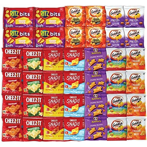 40 Pack Cheese Crackers Variety Kit - Packs, Cheez-It, Goldfish,...