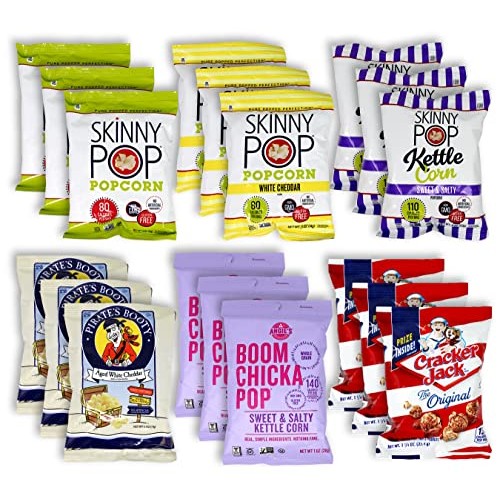 Popcorn Snack Pack Variety - Individual Popcorn Snack Bags, Skin...