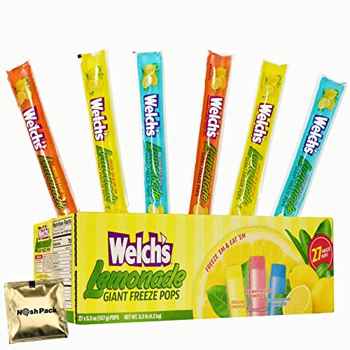 Welchs Lemonade Giant Freeze Pops, 5.5 Ounce Jumbo Ice Pops, Bu...