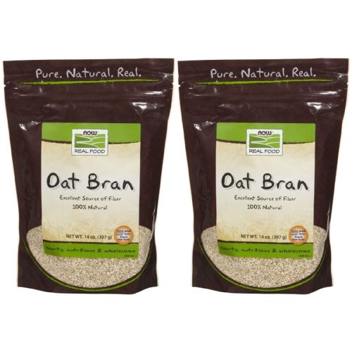 Now Foods Natural Oat Bran - 14 Oz - 2 Pk