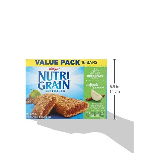 Kelloggs Nutri-Grain Soft Baked Apple Cinnamon Breakfast Bars -