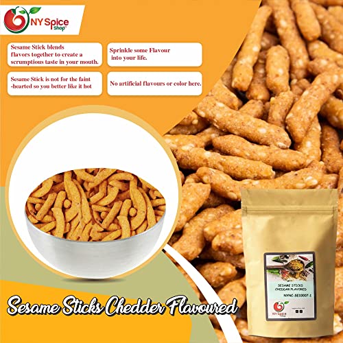 NY SPICE SHOP Cheddar Sesame Sticks – 1 Pound 16 Oz. Sesame St...