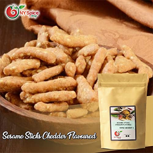 NY SPICE SHOP Cheddar Sesame Sticks – 1 Pound 16 Oz. Sesame St...