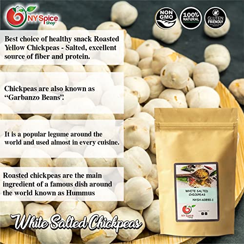 NY SPICE SHOP White Roasted Chickpeas – 3 lbs Pound White Salt...