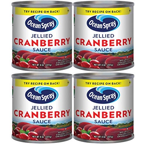 Ocean Spray Jellied Cranberry Sauce Pack Of 4 8 Oz Mini Cans