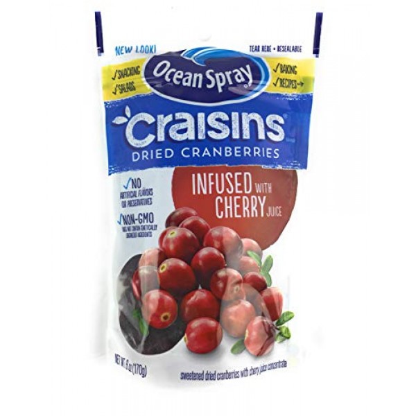 Ocean Spray Cherry Craisins 6 oz ( 4 Pack)