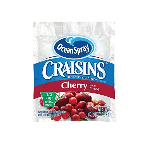 Ocean Spray Craisins Dried Cranberries, Cherry, 1.16 Ounce Pack