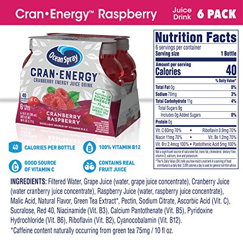 Ocean Spray Cran-Energy, Cranberry Raspberry Energy Juice Drink,