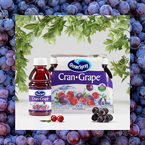 Ocean Spray Cran-Grape Juice Drink, 10 Ounce Bottle Pack of 6