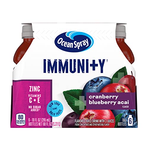 Ocean Spray Immunity Cranberry Bluberry Acai Juice, 10 Fl Oz, 6 ...