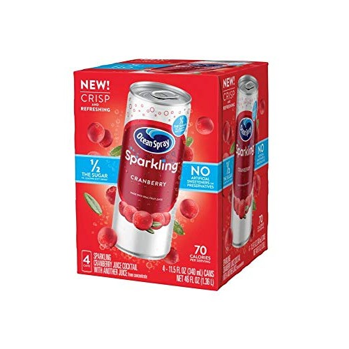 Ocean Spray Sparkling Cranberry Cocktail, 11.5 Oz Can, Case of 6...