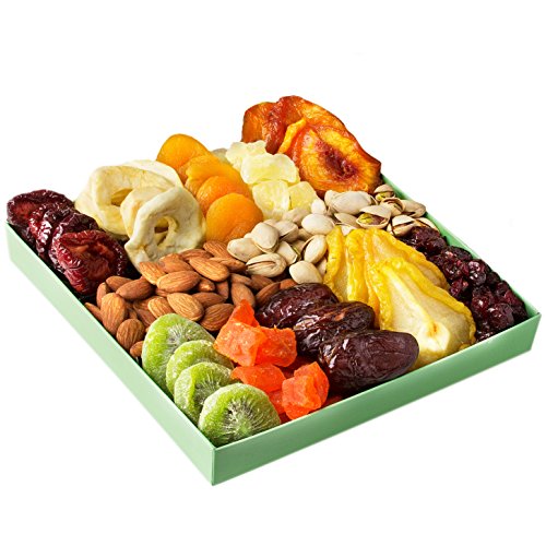 Holiday Nut And Dried Fruit Gift Basket, Healthy Gourmet Snack C