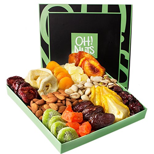 Holiday Nut And Dried Fruit Gift Basket, Healthy Gourmet Snack C