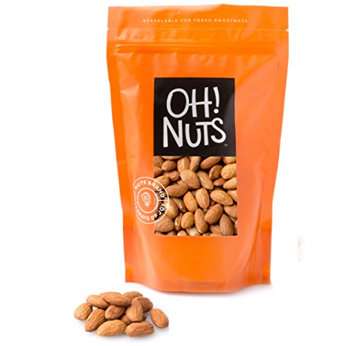 Dry Roasted Unsalted Almonds 2 Pound Bag - Oh! Nuts