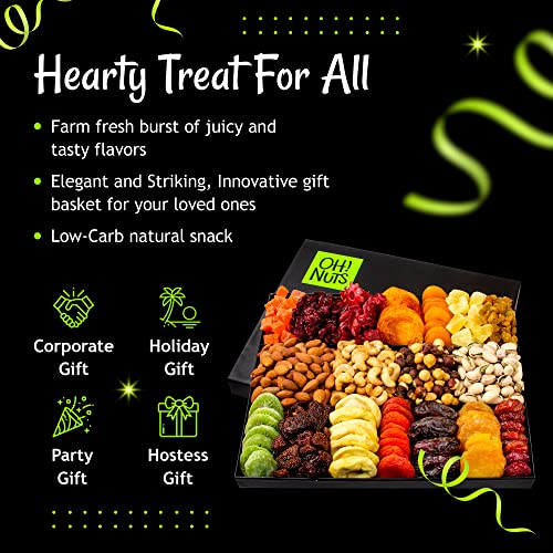 Oh! Nuts - XL 18 Variety Nut & Dried Fruit Basket | Gourmet Holi...