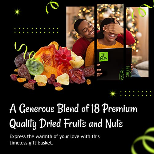 Oh! Nuts - XL 18 Variety Nut & Dried Fruit Basket | Gourmet Holi...