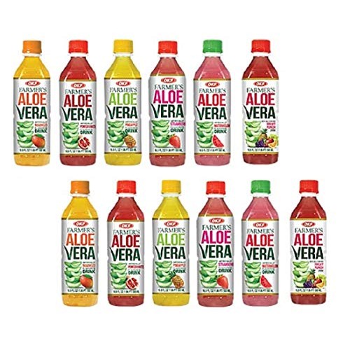 Okf Aloe Vera Drink In 16.9 Ounce Bottles 6 Flavor Variety Pack