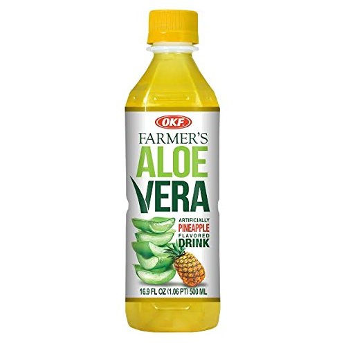 Okf Aloe Vera Drink In 16.9 Ounce Bottles Pineapple, 6 Pack