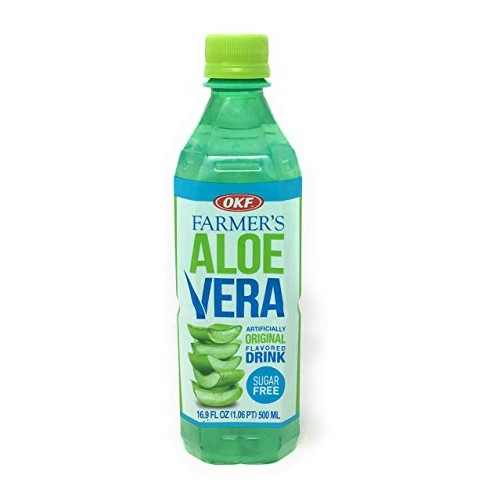 Okf Aloe Vera Drink In 16.9 Ounce Bottles Sugar Free, 12 Pack