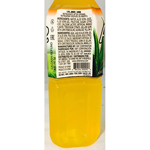 Okf Aloe: Mango Aloe Drink 10/16.9 Oz. Case