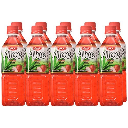 Okf Aloe: Strawberry Aloe Drink 10/16.9 Oz. Case