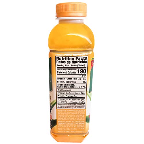 Okf Aloe Vera King Mango Drink, 16.9Oz Pack Of 10