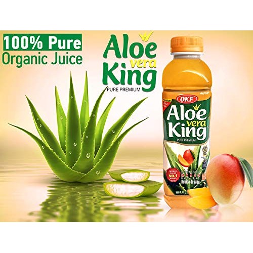 Okf Aloe Vera King Mango Drink, 16.9Oz Pack Of 10