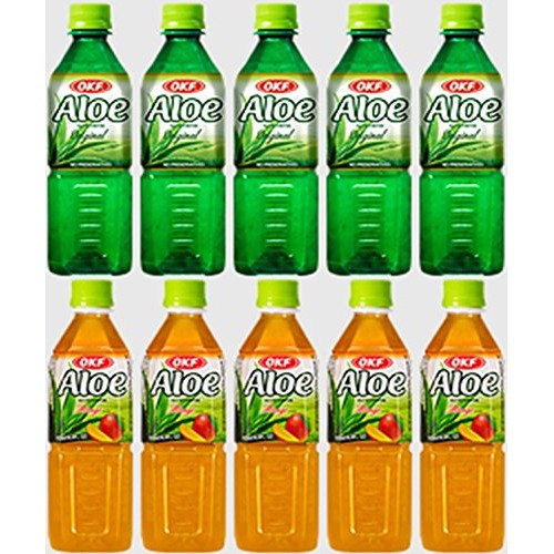 Okf Aloe Vera Original &Amp; Aloe Mango Drink 16.9-Ounce Bottles Pa