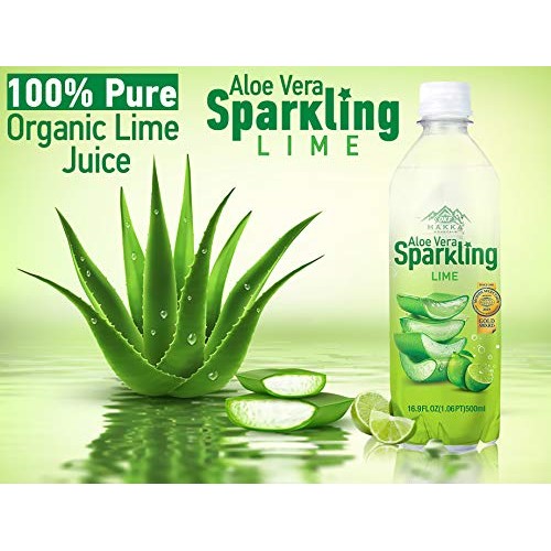 Okf Aloe Vera Sparkling, Carbonated Mineral Drink, Healthy And R