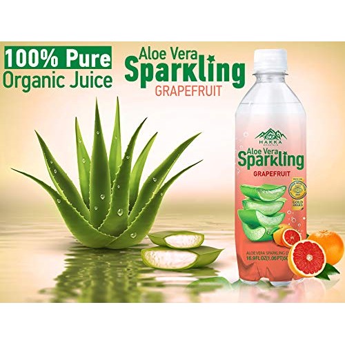 Okf Aloe Vera Sparkling, Carbonated Mineral Drink, Healthy And R