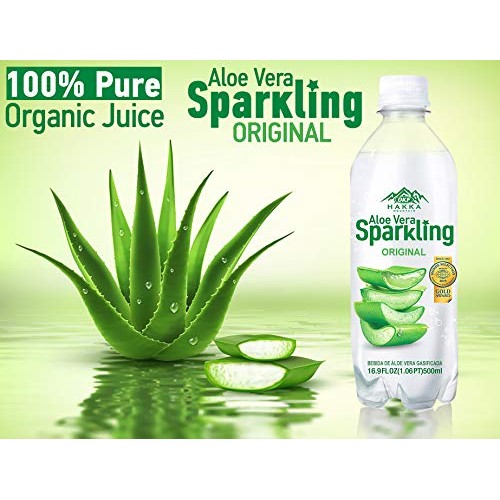 Okf Aloe Vera Sparkling, Carbonated Mineral Drink, Healthy And R