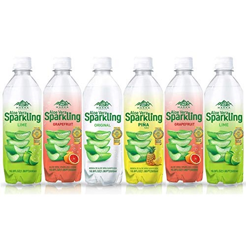 Okf Aloe Vera Sparkling, Carbonated Mineral Drink, Healthy And R