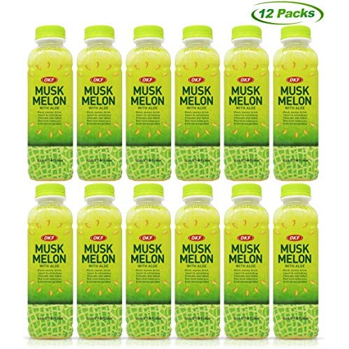 Okf Melon With Aloe Vera Drink, 16.9 Fluid Ounce With Pure Aloe