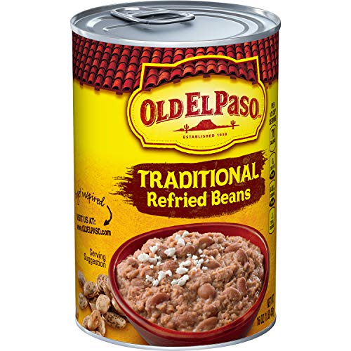 Old El Paso Traditional Refried Beans, 12 Cans, 1 Pound Pack Of