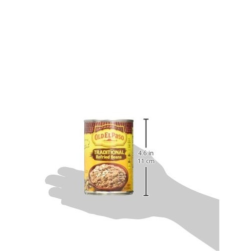 Old El Paso Traditional Refried Beans, 12 Cans, 1 Pound Pack Of