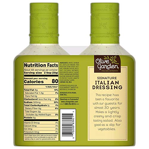 Olive Garden Signature Italian Dressing - Family. Value 2 Pacck