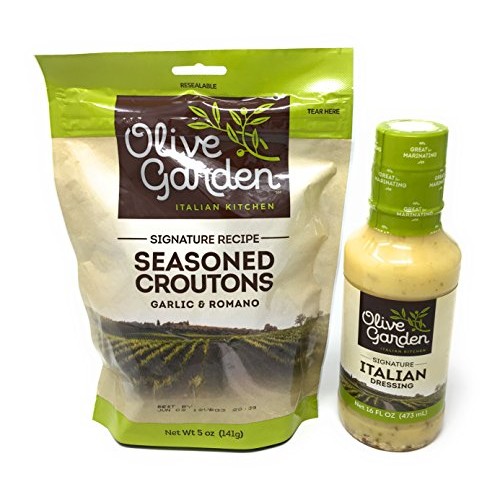 Olive Gardens Signature Italian Salad Dressing And Seasoned Crou