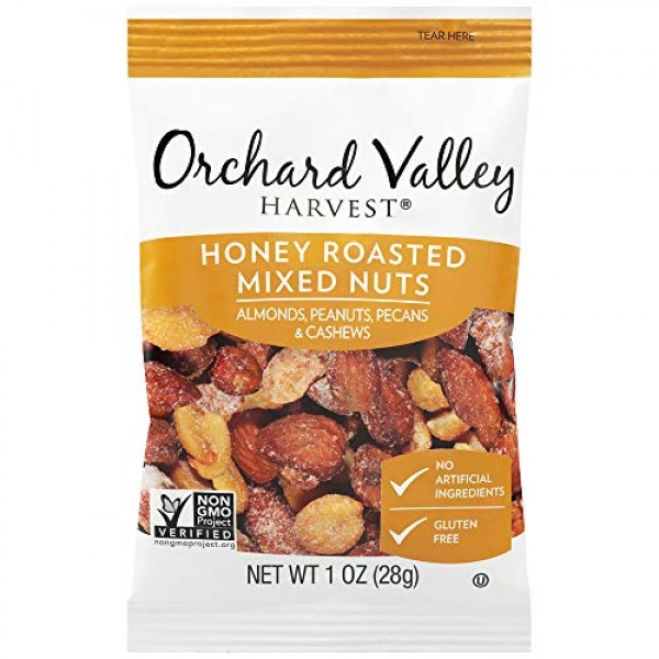 ORCHARD VALLEY HARVEST Honey Roasted Mixed Nuts, 1 oz (Pack