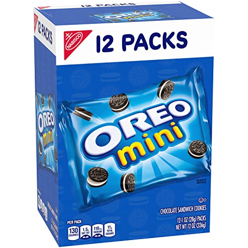 OREO Mini Chocolate Sandwich Cookies, 48 Snack Packs 4 Boxes