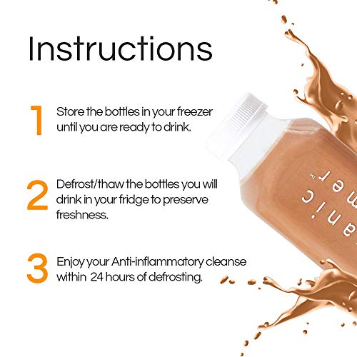 Organic 3-Day Cleanse, 3-Day Anti Inflammatory Juice Cleanse, Ve...