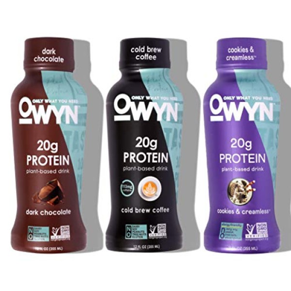 Owyn 100 Vegan Protein Shakes Dark Chocolate Cold Brew 