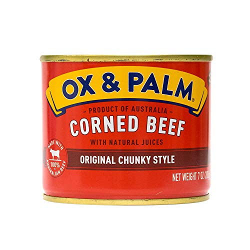 Ox & Palm Corned Beef Original Chunky Style,7 Ounce Pack of 12