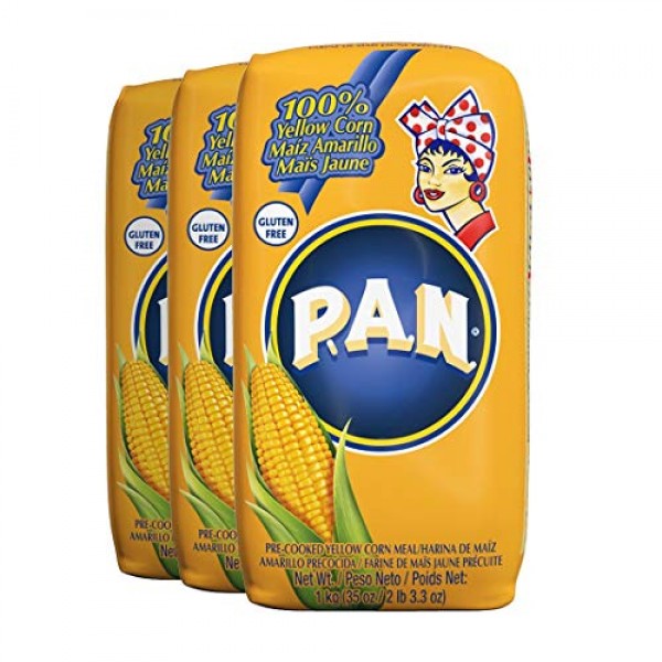 PAN White Corn Meal - Pre-cooked Gluten Free and Kosher Flour for