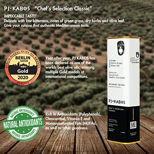 Pj Kabos Greek Extra Virgin Olive Oil - Certified Pure First-Col